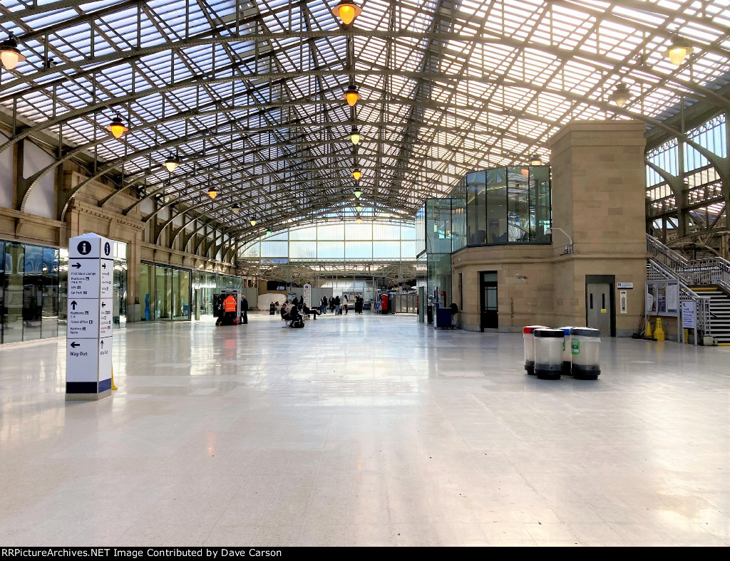 Refurbished Aberdeen Station interior looking South